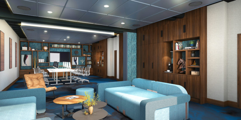 Aménagement intérieur du lobby du Novotel de Nanterre Préfecture- Concept N'Room