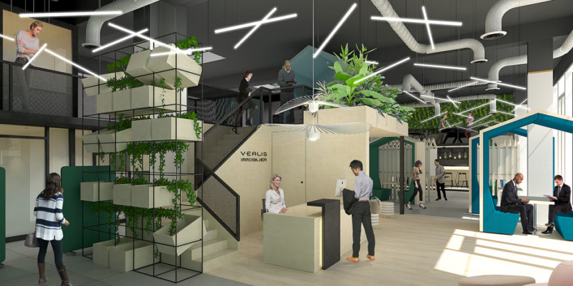 Retail design et aménagement siège social Véalis immobilier à Bordeaux