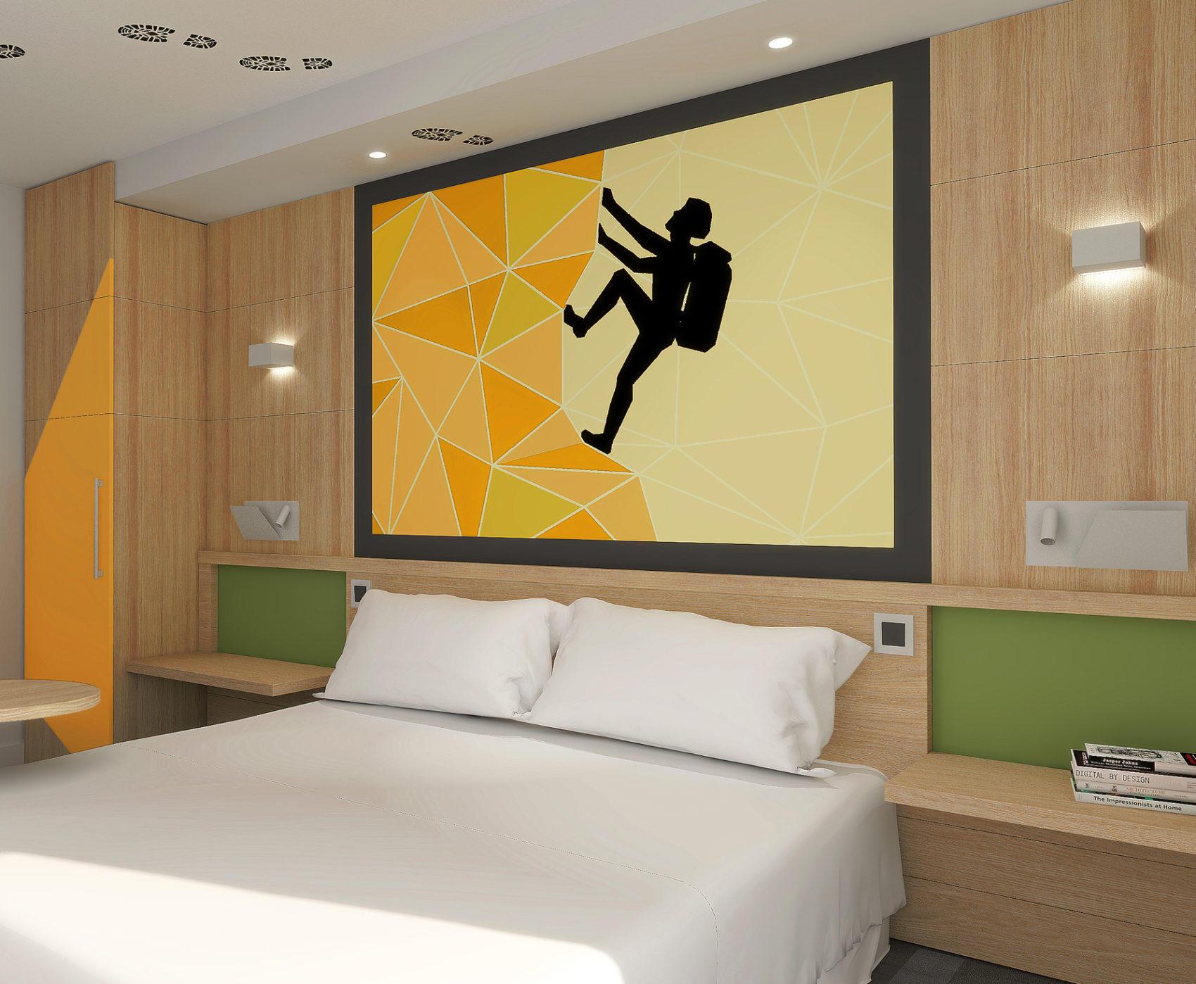 Perspective 3D des chambres de l'hôtel Ibis Styles d'Annecy