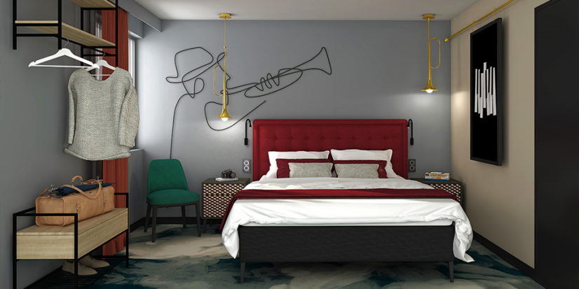 Rénovation et décoration de l'hôtel Kyriad de Créteil