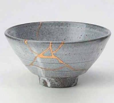 Méthode crack en kintsugi