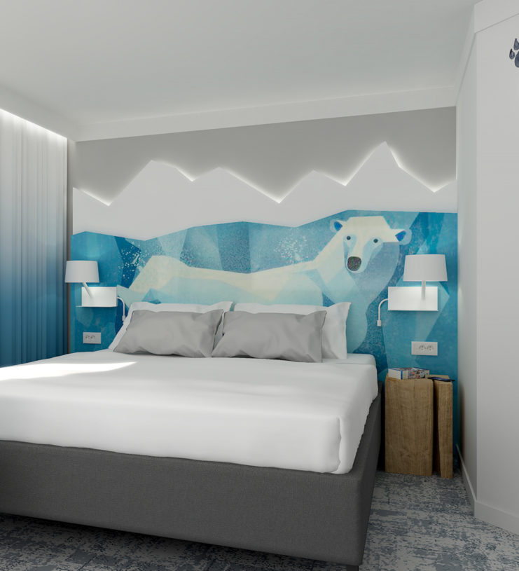 réalisation de la décoration et de l'agencement de l'hôtel Ibis Styles de Carquefou