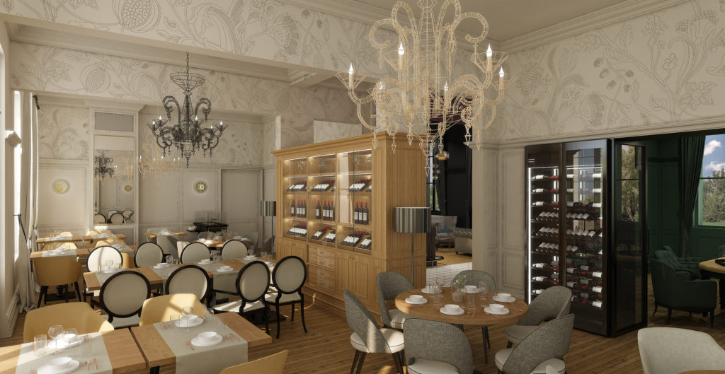 Rénovation, aménagement et décoration du restaurant bristochic du Petit Faurie de Soutard