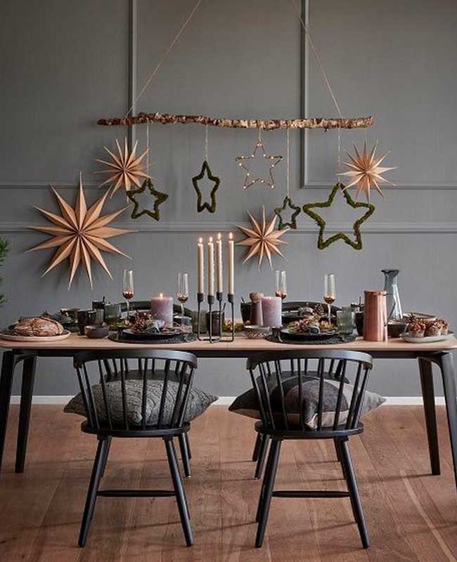 Décoration de table de Noël suspendu scandinave