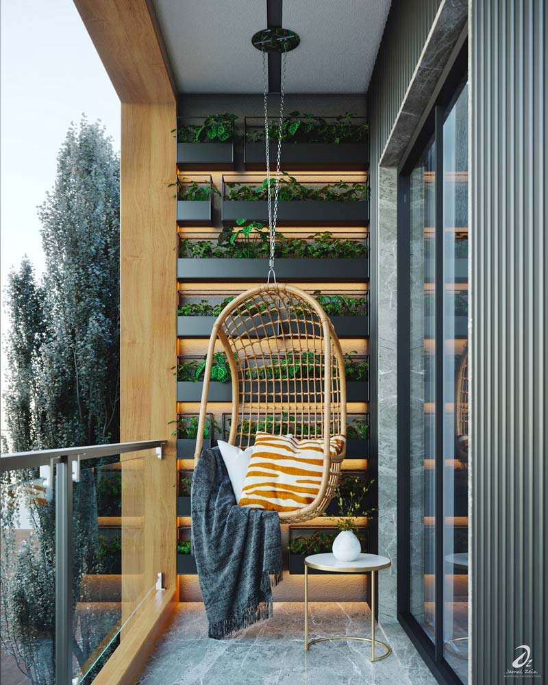 Balcon : 20 idées pour en faire un oasis de bien-être - Option d'Intérieur