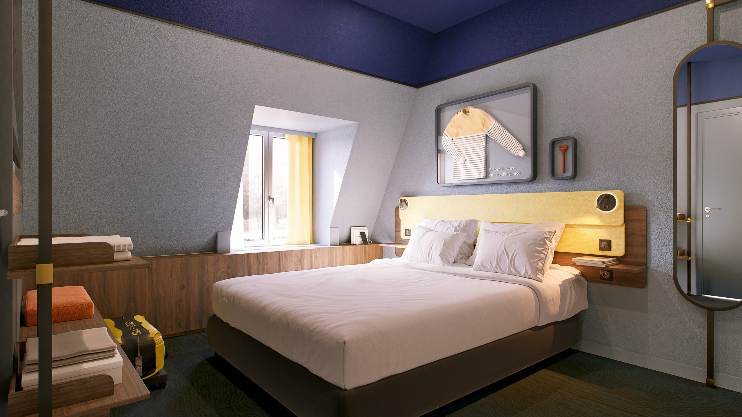 Projet de rénovation et de décoration des chambres de l'hôtel Ibis Styles de Saint Malo