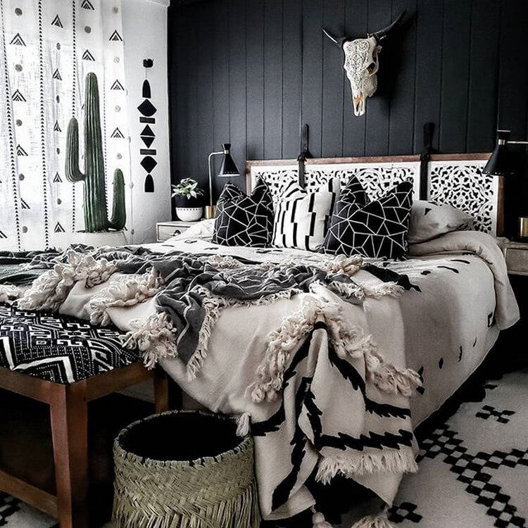 Décoration d'intérieur d'une chambre au style cowboy avec des motifs western