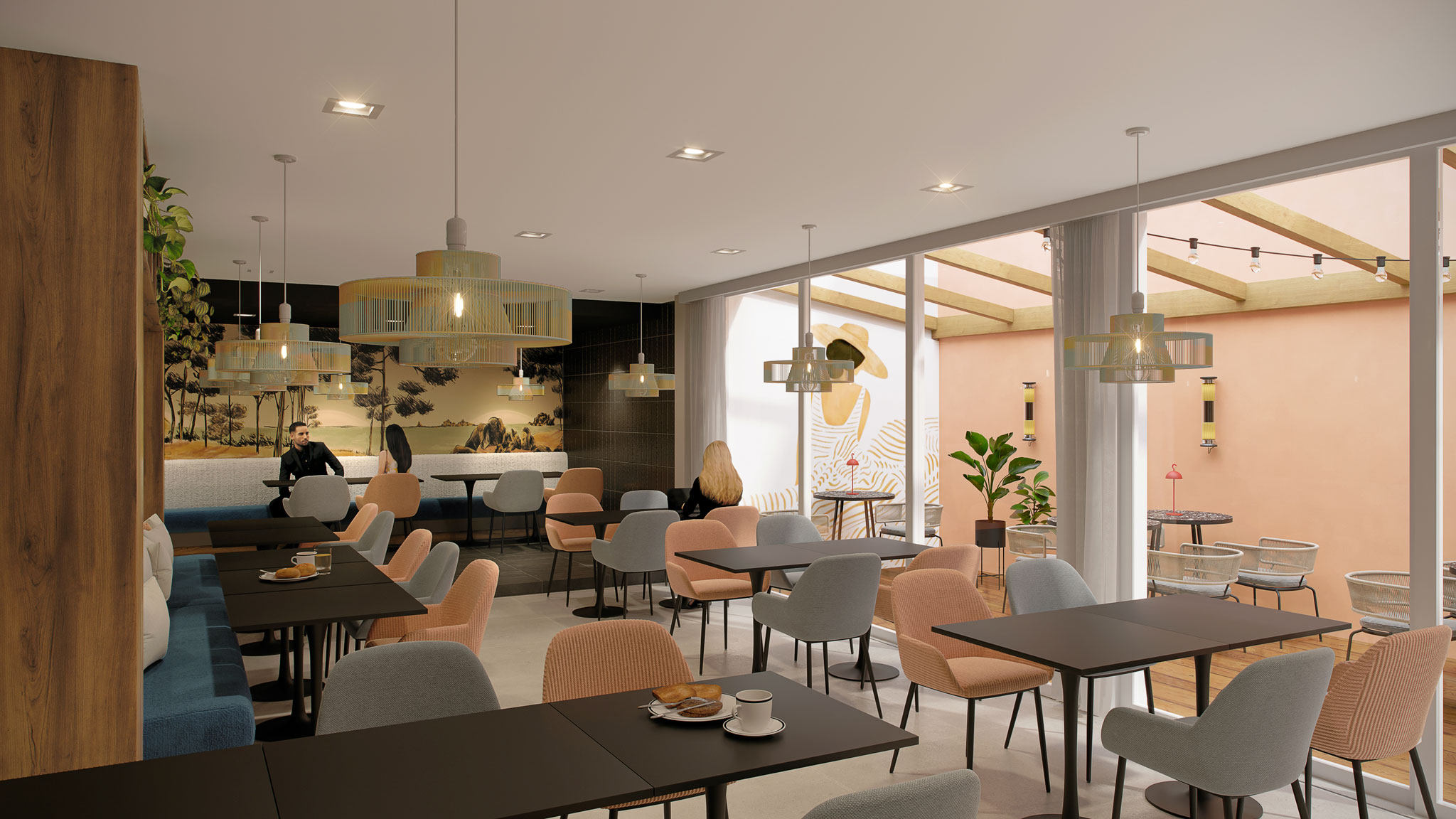 Projet de décoration d'intérieur et d'étude marketing pour le projet concours de l'hôtel Mercure Biarritz Plage.